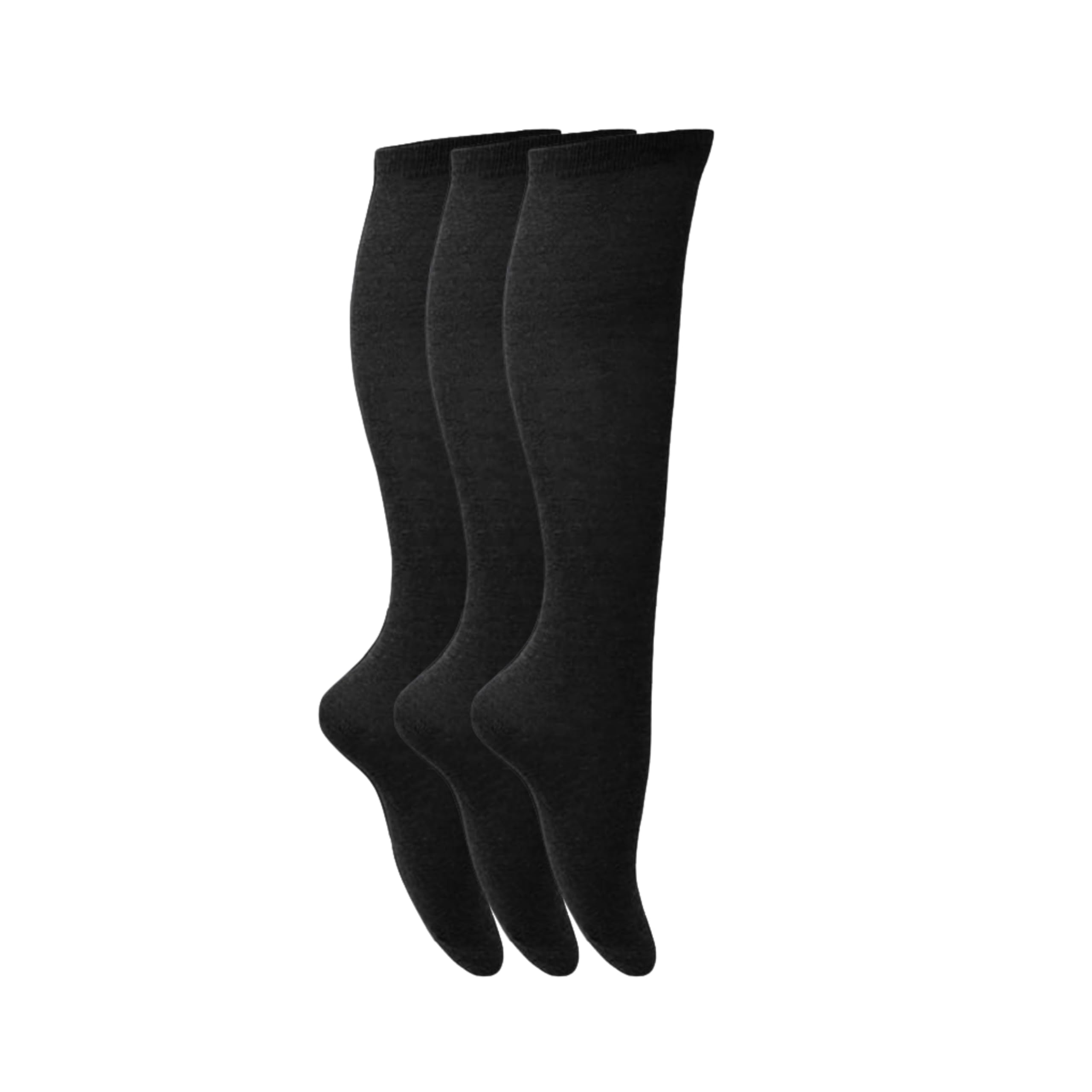 Girls Knee High Value 12 Pair Pack Cotton Rich School Socks UK 4-6