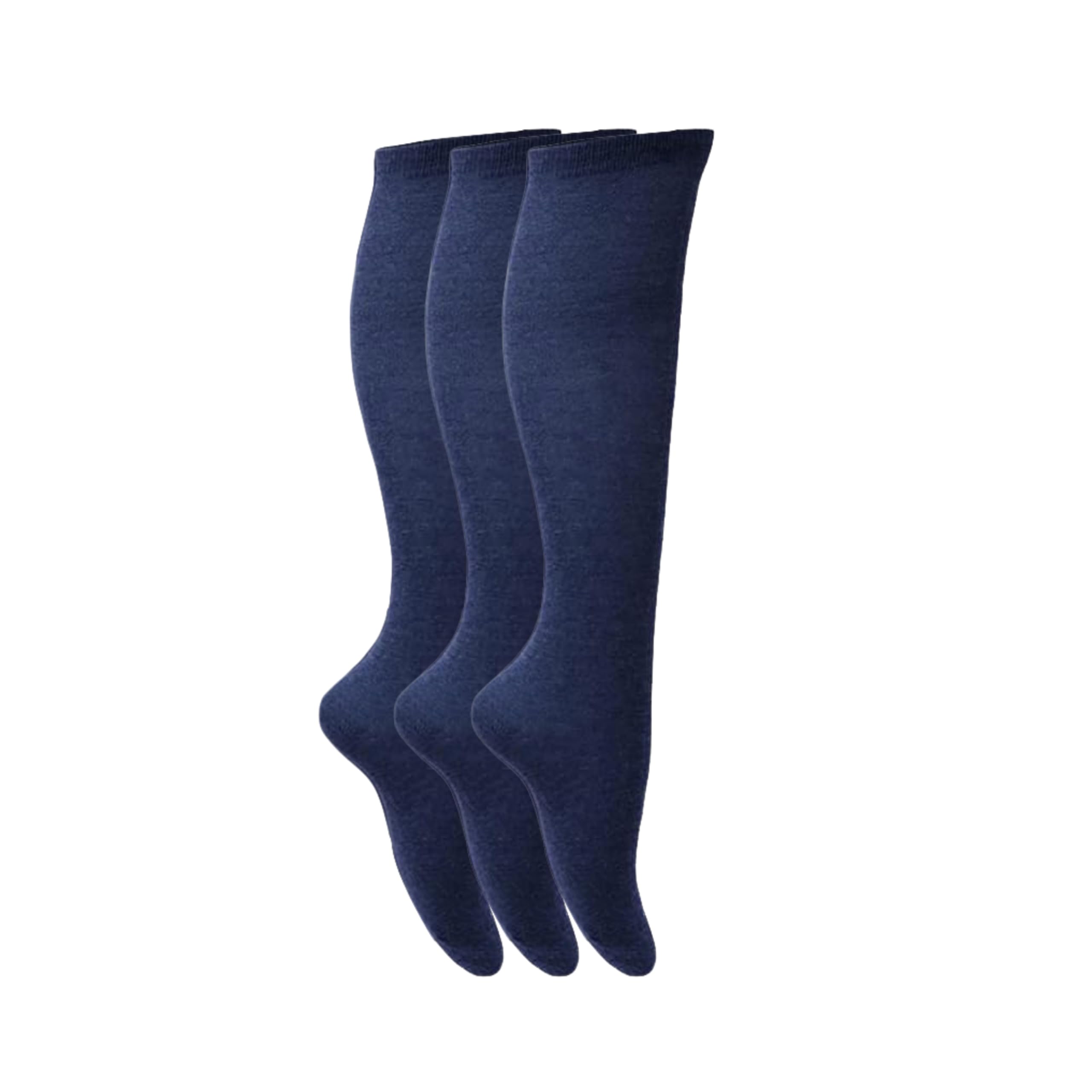 Girls Knee High Value 12 Pair Pack Cotton Rich School Socks UK 4-6