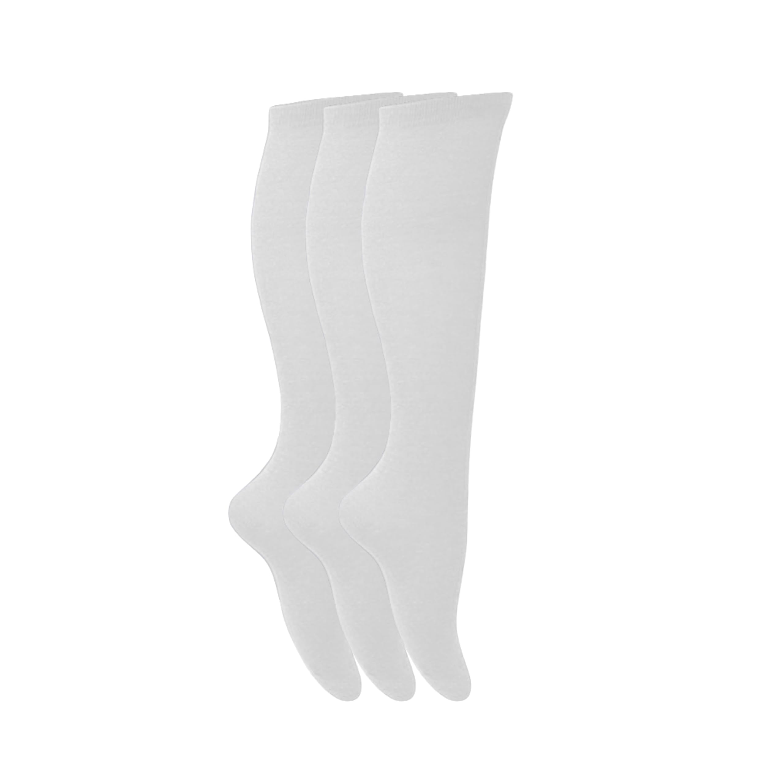 Girls Knee High Value 12 Pair Pack Cotton Rich School Socks UK 4-6